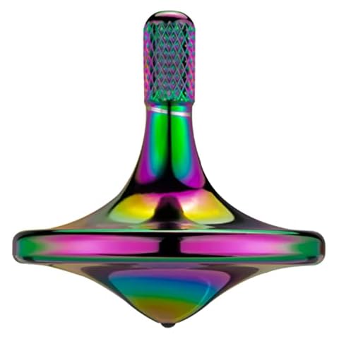 CHEETOP Precision Metal Spinning Top, Spin Smooth for A Long Time, Best Spin Time Over 8 Minutes, Perfect Balance Well Made EDC Desktop Gyro Toy for Office for Adults | Unique Gift (Iridescent) Cover