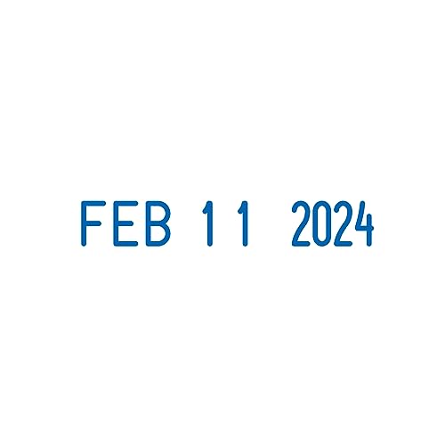 Trodat Printy 4820 Date Stamp, Self-Inking Stamp for Professional and Personal Applications, 3/8” x 1-¼”, Eco-Friendly Climate Neutral Product (Blue)