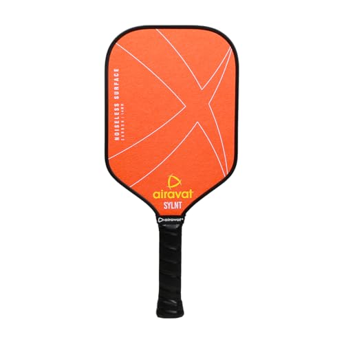 Image of Airavat SYLNT 7415 India's 1st Noiseless Pickleball Paddle Designed Using eTPU Technology and CLD (Constrained Layer Damping) Principle for Industry-Leading Sound dampening - Orange