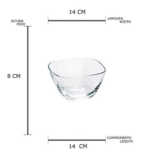 Jogo de 6 Saladeiras Rojemac Transparente