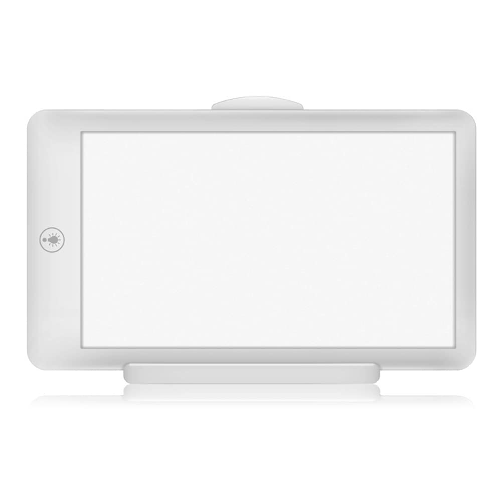 Scatola Luminosa Triste, 32000 Lux Lampada Fototerapia, Senza Raggi ​UV Regolazione Variabile Lampada Di Luce Naturale 3 Livelli Di Luminosità Staffa Pieghevole, Controllo Touch,Bianca