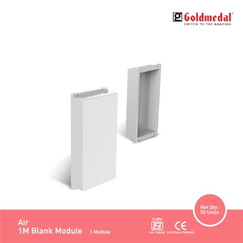 Image of Goldmedal Air 1 Module On /Off Blank Module, 1 way, White - (Pack of 50)