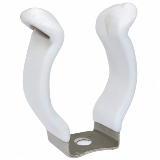 10pcs T8 Stainless Steel Plastic Coating U Clips Holder Bracket For Fluorescent Tube / LED Light