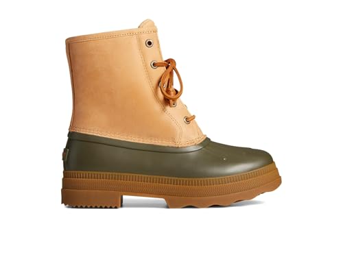 Bottes de pluie Sperry Saltwater 2.0 d'exception en cuir véritable vert - 6
