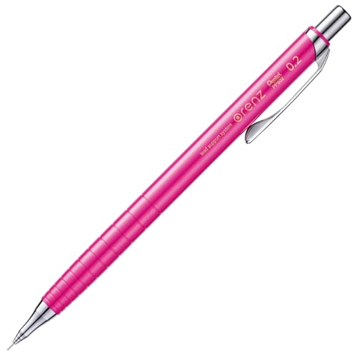 Mine de 0,2 mm sans casse avec le porte-mine Pentel Orenz rose XPP502-P