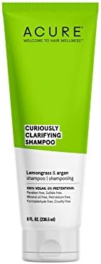 ACURE Curiously Clarifying Shampoo - 8 Fl Oz - Performance-Driven Hair Care Gently Cleanses, Removes Buildup, Boosts Shine & Replenishes Moisture - Lemongrass & Argan, 100% Vegan