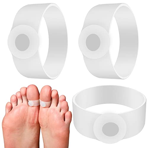 4 Paia per un Totale di 8 Pezzi di Anelli Magnetici in Silicone per Massaggio di Dita dei Piedi Anello di Magnetoterapia per Alluce Strumento per Donna e Uomo Cover