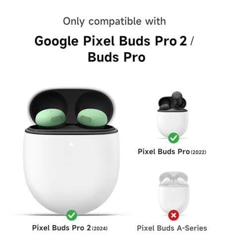 Image of SURITCH Magnetic Bumper Cases for Google Pixel Buds Pro 2 (2024) and Pixel Buds Pro (2022) Case Cover, Rugged Shockproof Protective Covers with Carabiner & Cleaning Kit & Removal Tool, Navy