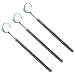 Set of 3 Dental Examination Mirror 5 Diagnostic Stainless Steel Octagon Handle Premium Instruments