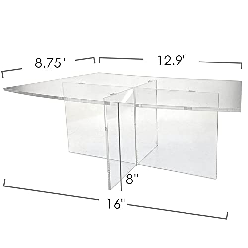 Ondisplay Cross Tier Acrylic Display Rack/Stand - Clear Food Display Stage (8" Height) #TOP1