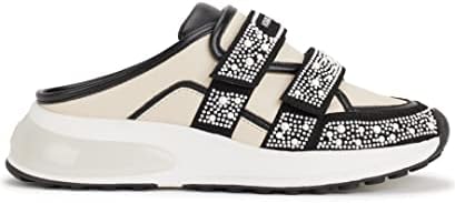 Karl Lagerfeld Paris Women's Devora Slip On Trendy Sneaker Mule, Black/Warm Mist, 6.5 | Image 4