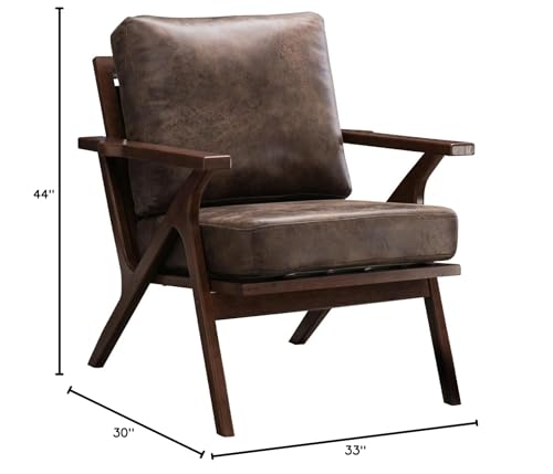 Sillón Plegable Cuero Sintético Marrón miniatura 2