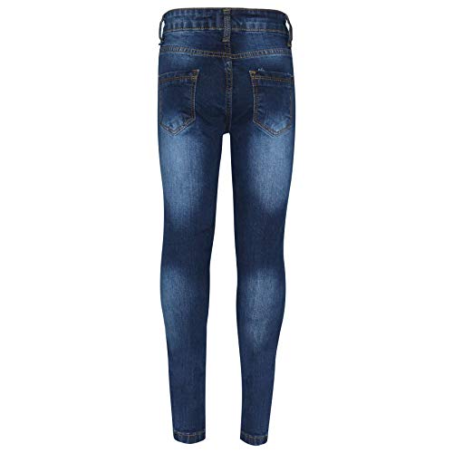A2Z 4 Kids Girls Denim Ripped Jeans Dark Blue Comfort Skinny Stretch Jeans Lightweight Cotton Denim Pants Age 3-14 Years2
