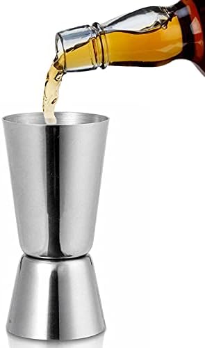 Spirit Measure 25ml 50ml, Stainless Steel Double Jigger, Alcohol Gin Jigger Craft Dual Drinks Measuring Cup for Bar Party Wine Cocktail Drink Shaker