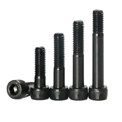 Vis CHC M8 x 50 mm en acier noir classe 12.9 à tête cylindrique à six pans creux