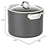 Viking Non Stick Stock Pot, 8 Quart Hard Anodized Nonstick Soup Cooking Pot wth Glass Lid, Gray