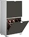 Produktbild Germania 3-TLG. Schuhschrank-Set 8470-84 Colorado matt in Weiß/Basalt, 53 x 91 x 30 cm (BxHxT)