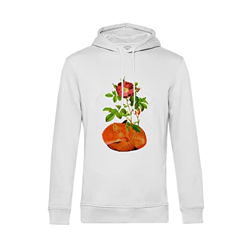 Sweat à capuche renard floral pour look streetwear vintage et confortable