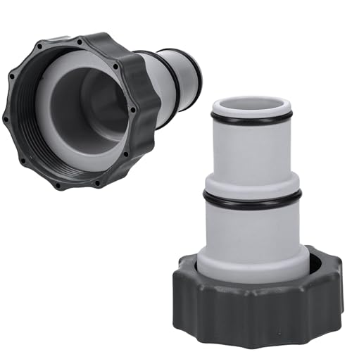 Kalitec Pool Adapter A - Schlauchadapter Pool 38mm und 32mm - Pool Zubehör Schlauchtülle mit Dichtring (2er Set)