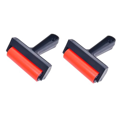 KONTONTY 2pcs Diamond Drawing Rollers Plastic Printmaking Rollers DIY Craft Tools Painting Supplies Random Color