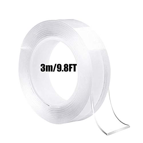 Double Sided Nano Tape Heavy Duty Adhesive Multipurpose Removable Adhesive Transparent Grip Mounting Tape for Paste Items, Household