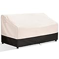 BOLTLINK Patio Furniture Covers Waterproof, Heavy Duty 3-Seater Outdoor Sofa Cover Fits up to 79W x 38D x 35H inches, White & Black