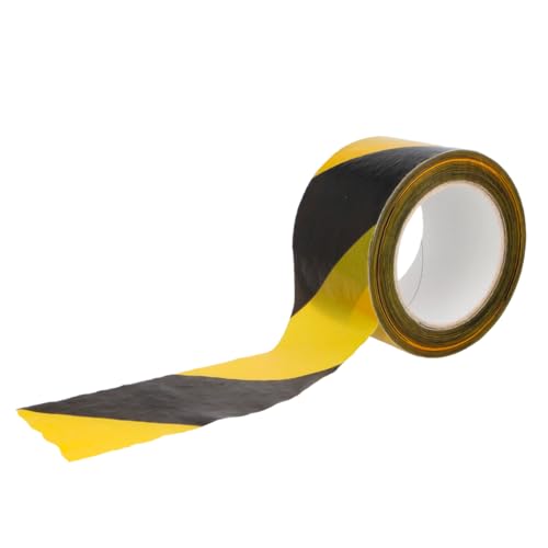 Amig - Cinta No Adhesiva de Balizamiento - Para Señalización y Advertencia de Peligro - Resistente al Agua y Flexible - PVC - 70 mm x 500 m - Cinta Amarillo y Negro