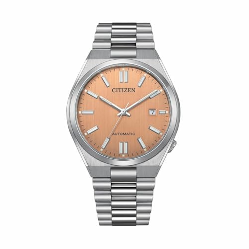 Citizen Automatic Tsuyosa Men's Watch Salmon Background NJ0151-88M Steel case and Bracelet