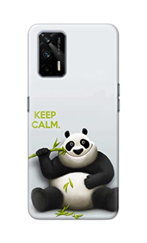 Image of PRINTFIDAA� Printed Hard Back Cover Case for Realme GT 5G Back Cover (Cartoon Panda) -2808