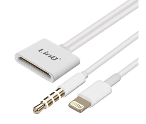 Linq IP-7748 Adattatore da Lightning a 30 Pin Adattatore Ricarica e Sincronizzazione Formato Compatto Leggero - Bianco