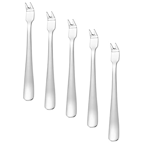 Alipis 5pcs Stainless Steel Meat Fork Grilling Grill Camping Meat Forks Large Barbecue Camping Cooking Utensils Outdoor Serving Carving Barbecue Utensils Stainless Steel
