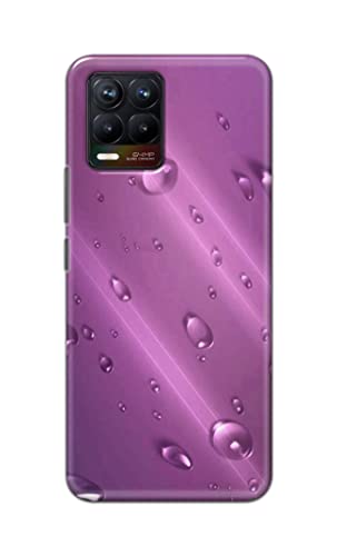 Image of PRINTFIDAA Water Bubbles in Lilac Background Printed Designer Hard Back Case Cover for Realme 8 / Realme 8 Pro -(VS) MVN1005