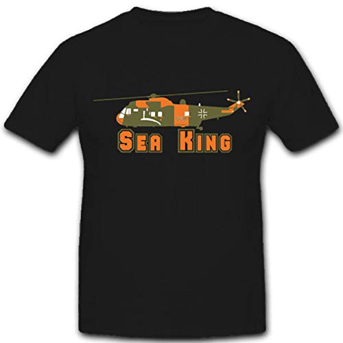 T-shirt hélicoptère Sea King Sar Bundeswehr imprimé militaire noir 5XL