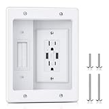 ZEXMTE in Wall Cable Management Kit with AC Outlets & USB Ports, Recessed Outlet Box,in Wall TV Power Kit, Hide Cords Recessed Wall Outlet for TV & Low Voltage Cables, White Visit The ZEXMTE Store