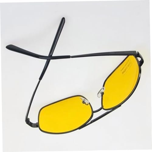 BESPORTBLE Metal Frame Polarized Night Driving Sunglasses Protection Reflective Lens Lightweight Design for Outdoor Use for Men and Women4