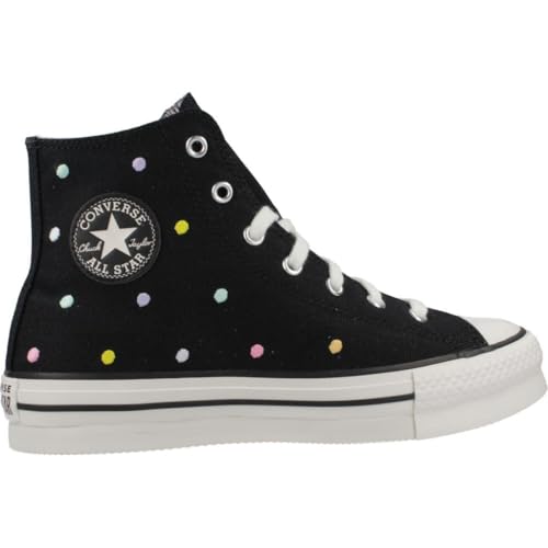 Converse Chuck Taylor All Star Eva Lift (Big Kid) Plate-Forme, Noir/Blanc Vintage/Aigrette, 38.5 EU