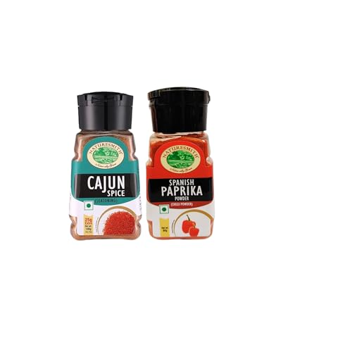 Image of NATURESMITH CAJUN SPICE SEASONING-75g & NATURESMITH SPANISH PAPRIKA POWDER-60g || READY TO USE SPRINKLER JAR COMBO ||