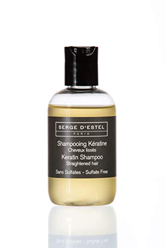 Shampoing Sans Sulfate à la Kératine 100ml. Shampoing Après Lissage Protège et Maintient le Lissage Brésilien Japonais. Soin à la Kératine Cheveux Lissés. Non Testé sur les Animaux.