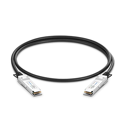 Image of 100G QSFP28 DAC Patch Cable, 0.5M (1.64ft) QSFP28 to QSFP28, Passive Direct Attach Copper Twinax Cable Compatible with Cisco QSFP-100G-CU0.5M, Fortinet and More