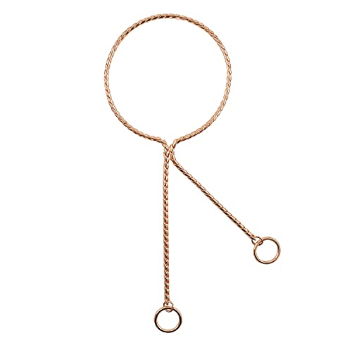 Ximipet Heavy Duty Dog Choke Collar Slip Dog P Chain Snake Collar Plating Anti-Rust Dog Training Collars For Small Large Dogs Black/Gold/Silver/Rose Gold 15.5In-29.5In (15.5In, Rose Gold) #TOP3