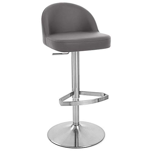 Zuri Furniture Slate Mimi Adjustable Height Swivel Armless Bar Stool