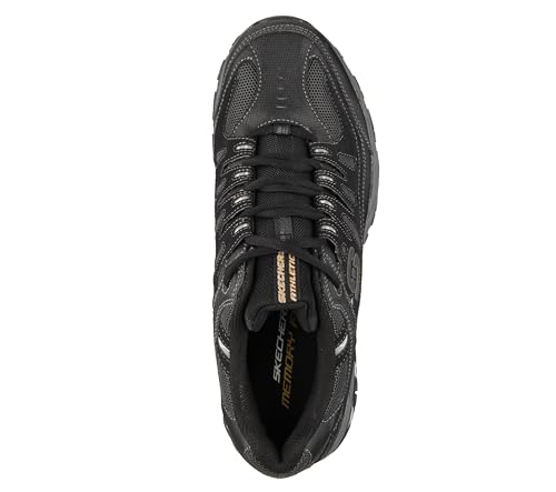 Image of Skechers Men's Afterburn M. Fit Fashion Sneakers - Leather Upper, Memory Foam Insole, Rubber Outsole