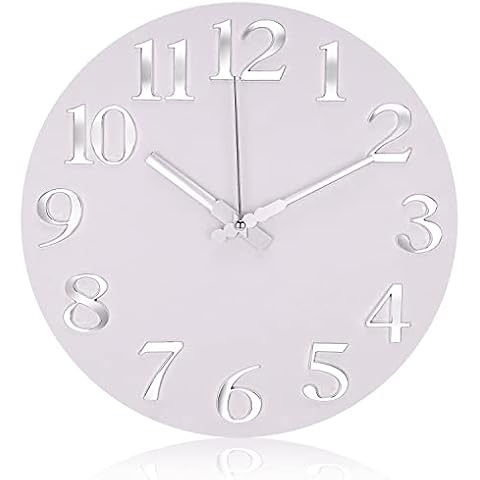 Brmeday 30 cm / 12 Inch Wall Clock Without Ticking Noises Cover