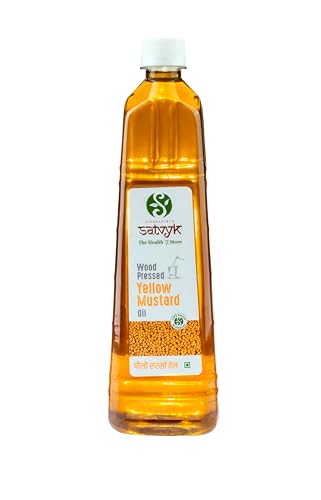 Image of S Siddhagiri's SATVYK THE HEALTH re STORE Wood Pressed Yellow Mustard Oil (Set of 5-5Ltr) - Unrefined | Mustard Oil for Cooking | Kachi Ghani Sarso Oil | Sarso Cooking Oil