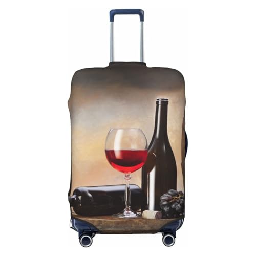 Grape Wine Print Suitcase Cover Luggage Protector Washable Elastic Fashionable Travel Gear Cover
