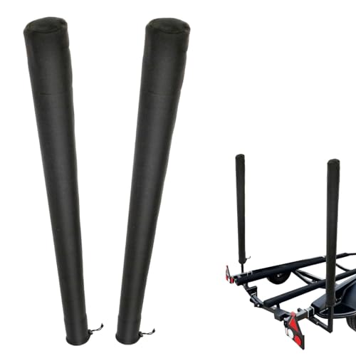NQEUEPN 48in Boat Trailer Guide Pole Covers, 2pcs Boat Trailer Guide Pole Pads Black Protective Marine Trailer Guide Poles Pad for Jet Ski Boat Sailboat Trailer Accessories