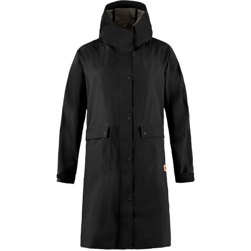 Fjällräven Damen Vardag Rain Parka W Jacket, Schwarz, L EU