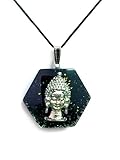 Colgante sanador de organite con chips de Buda de turmalina negro para hombres y mujeres, Cristal