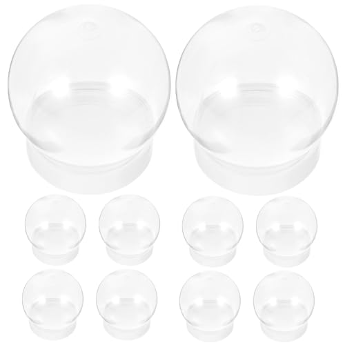 Didiseaon Kit De Boule À Neige Bricolage 10 Pièces Globe d'eau De Noël Clair Boule À Neige Vide en Plastique avec Bouchon Pot D'affichage Globe...