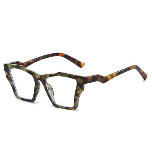 Lunettes anti-lumière bleue léopard vert pour le bureau et les écrans